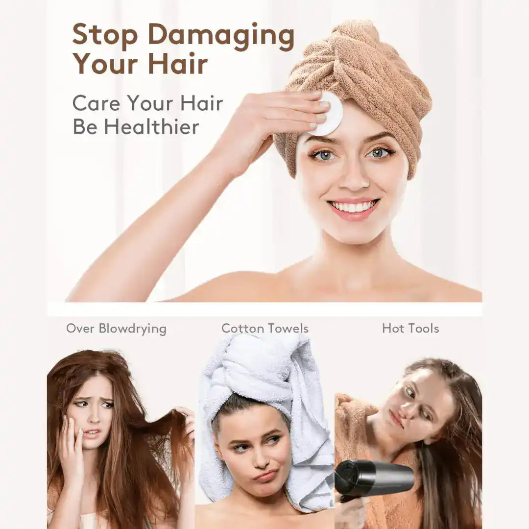 Microfiber Hair Drying Cap Pack of 2 0eshmu-1y.myshopify.com