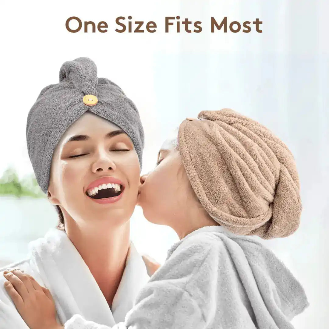 Microfiber Hair Drying Cap Pack of 2 0eshmu-1y.myshopify.com