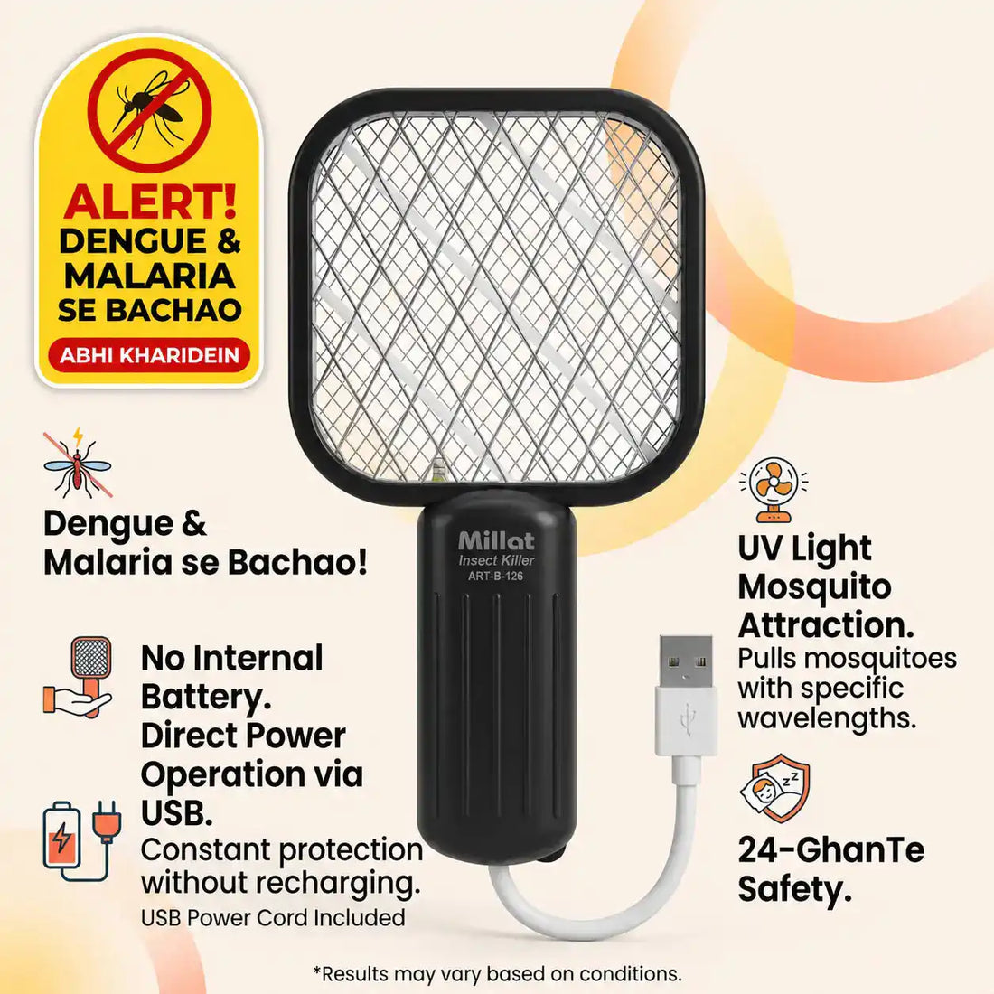 USB Electric Mosquito Swatter ATFAIN MART