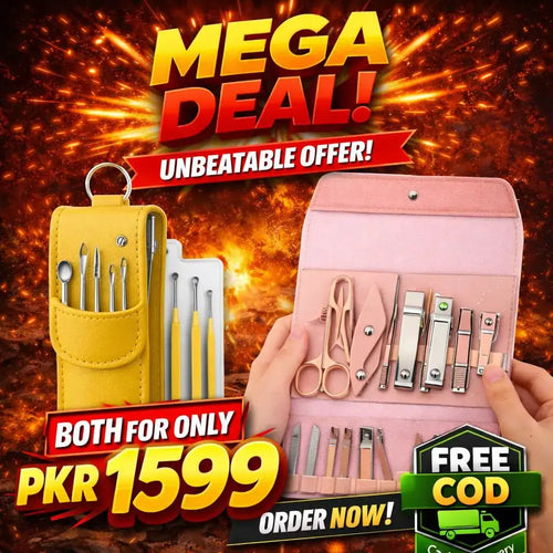 Personal Care Bundle 16 Pcs Manicure Set+Earwax Kit - Kayfi Mart
